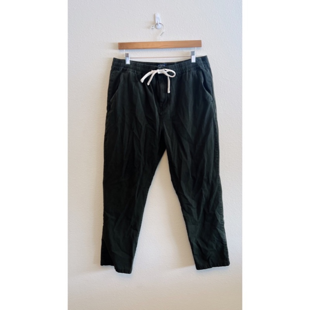 J. Crew Slim Dock Pant in Stretch Cotton in Mysterious Green